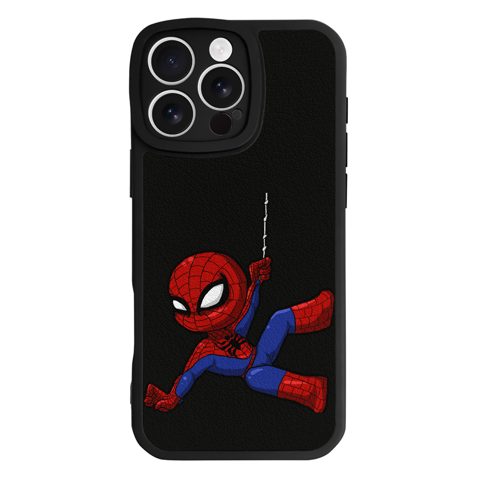 Spider Man スパイダーマン 【iPhone 16シリーズ対応】シリコンスマホケース（レザー調） 材質：シリコン